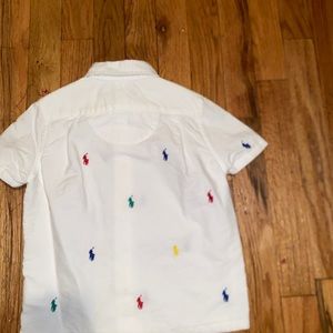Ralph Lauren Polo logo all over button up size 5